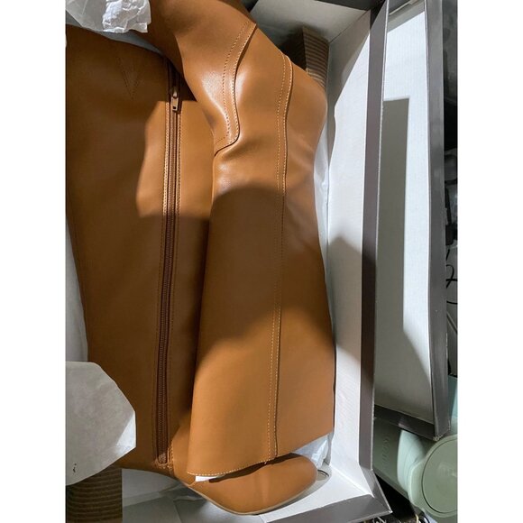 Style & Co Womens Comfor Buffyy Flare Tall Block Heel Boots Cognac Size 8.5M NIB - Picture 7 of 7